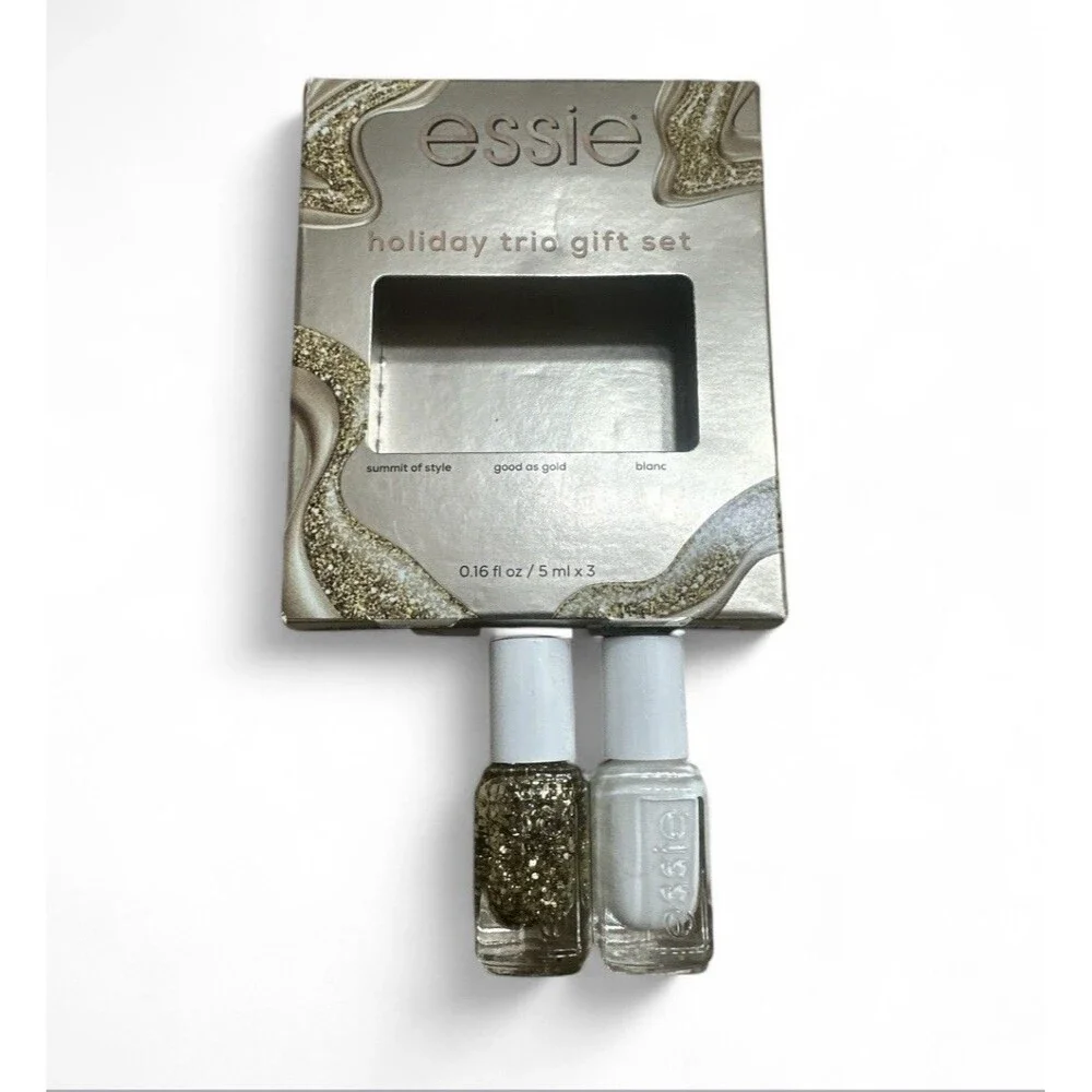 NEW Essie Nail Polish Bundle Sparkle & Shine Holiday 1838  Blue Gold White +